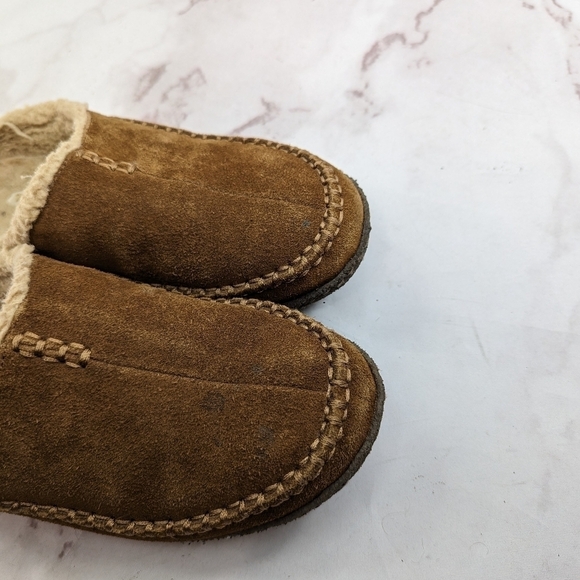 Sorel Slippers Women 7 Men 6 Brown Slip On Clog Shearling Suede Falcon Ridge - Picture 8 of 12